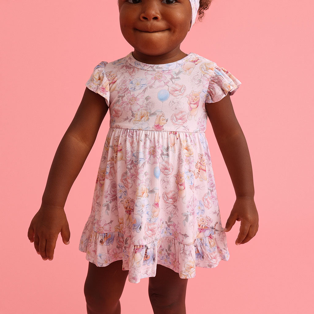 Disney Winnie the Pooh Ruffled Twirl Bodysuit Dress