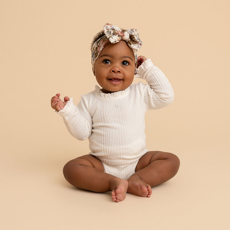 Ivory Pacci Ribbed Bodysuit