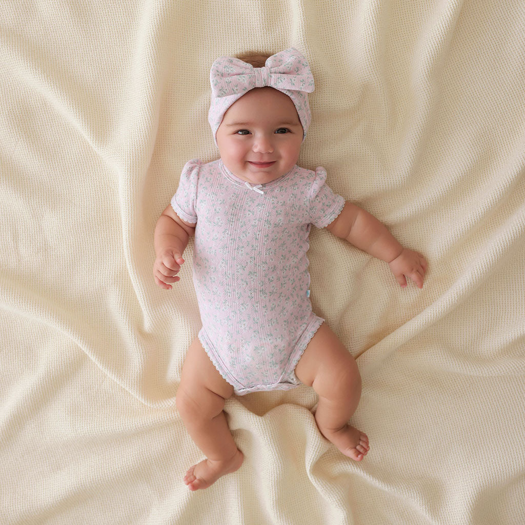 Andina Rose Pointelle Picot Bodysuit