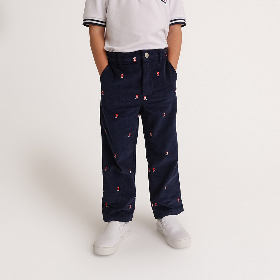 Dr. Seuss Cat in the Hat Navy Corduroy Pants