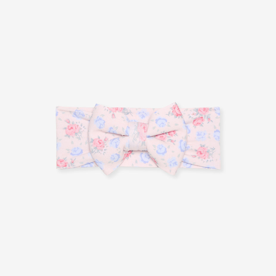 Floral-patterned headband on a white background