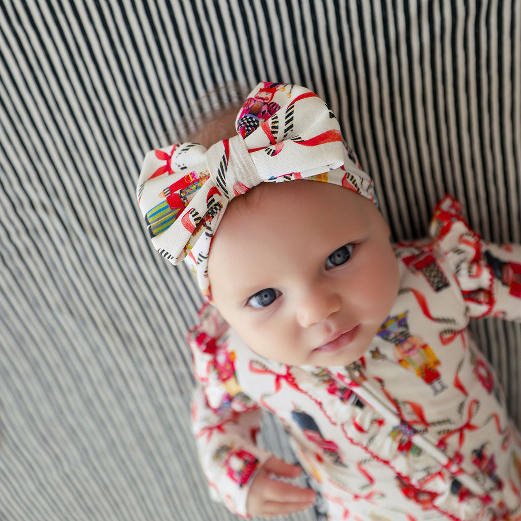 MacKenzie-Childs Nutcrackers Luxe Bow Headwrap
