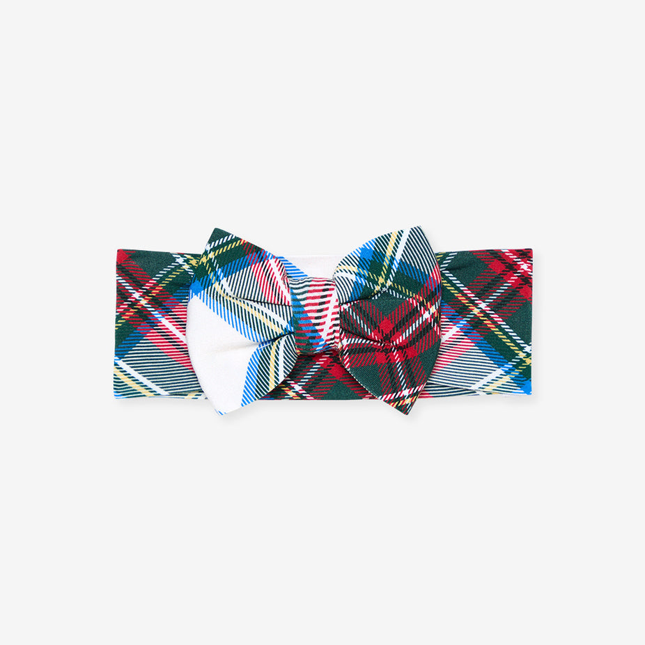 Portia Plaid Luxe Bow Headwrap