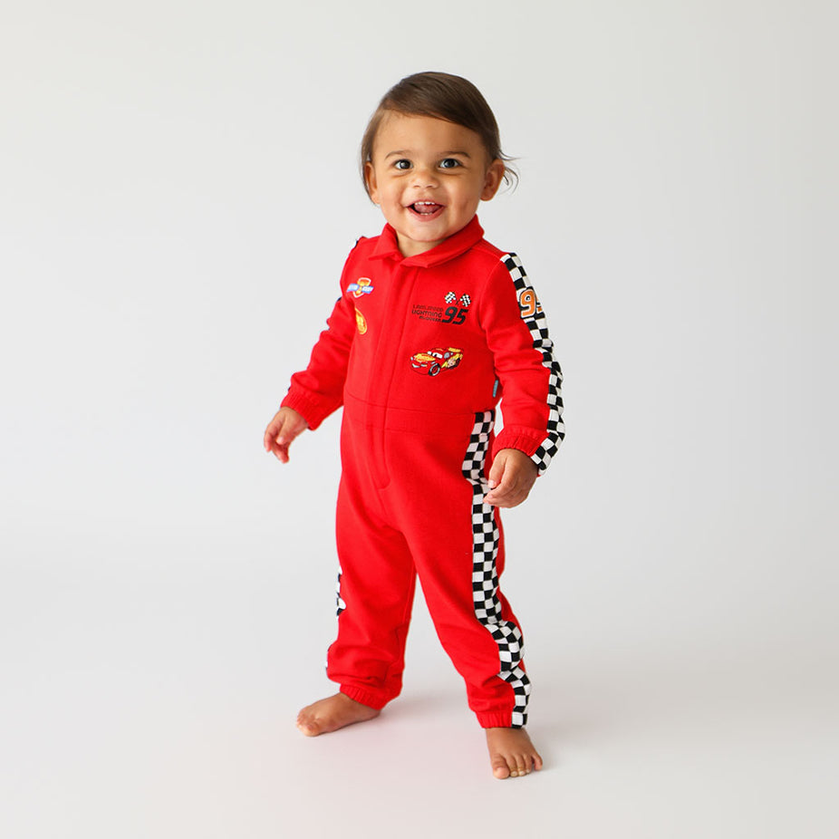 Disney Racing Red Fleece Racing Jumpsuit