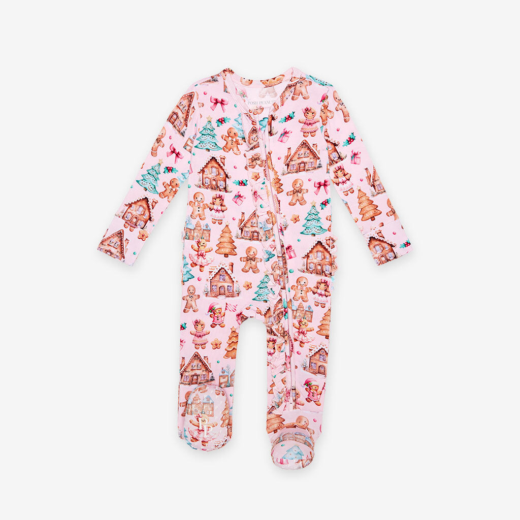 Ginger & Friends Footie Ruffled Zippered One Piece