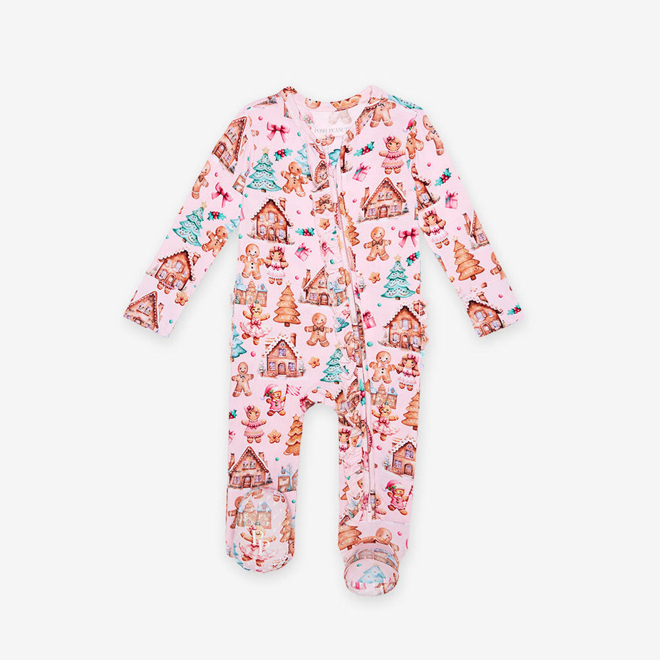 Ginger & Friends Footie Ruffled Zippered One Piece