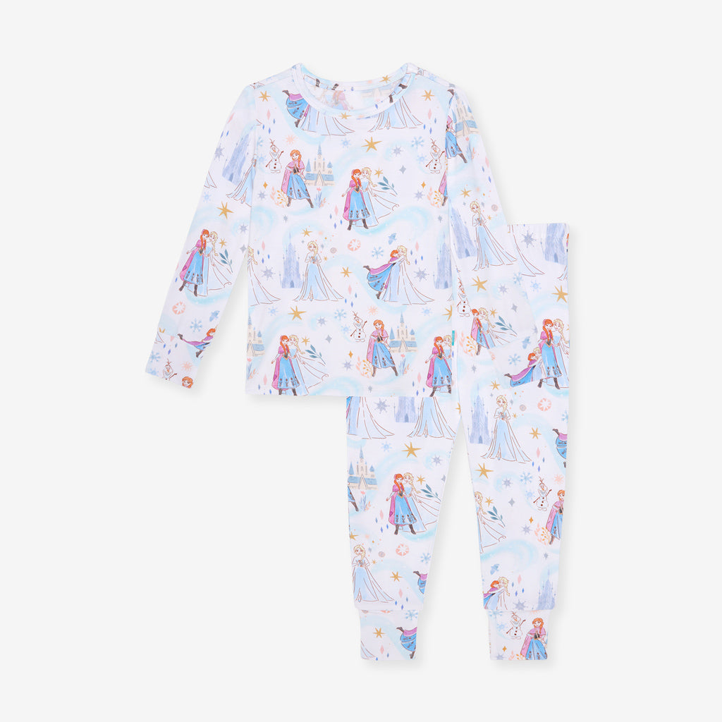 Blue Long Sleeve Disney Frozen Elsa & Anna Classic Pajama Set