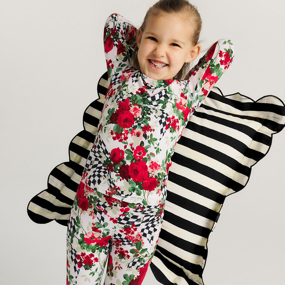 MacKenzie-Childs Wild Rose Check Classic Pajama Set