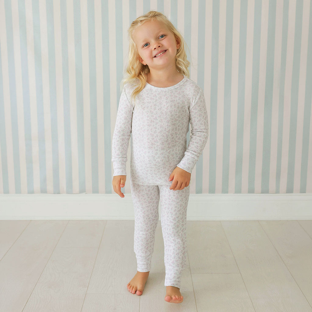 Andina Cream Pointelle Pajama Set