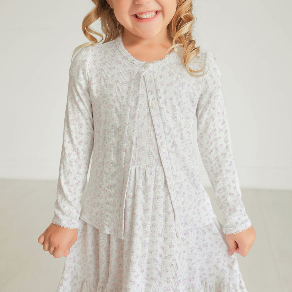Andina Cream Pointelle Cardigan