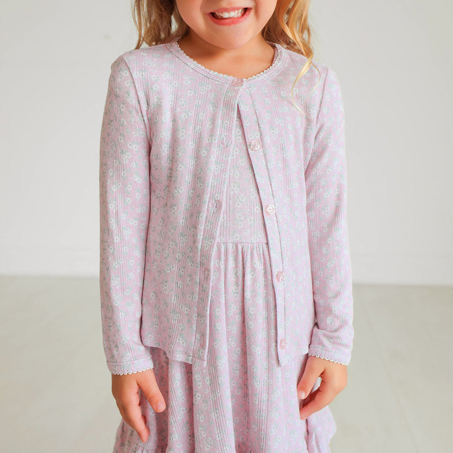 Andina Rose Pointelle Cardigan