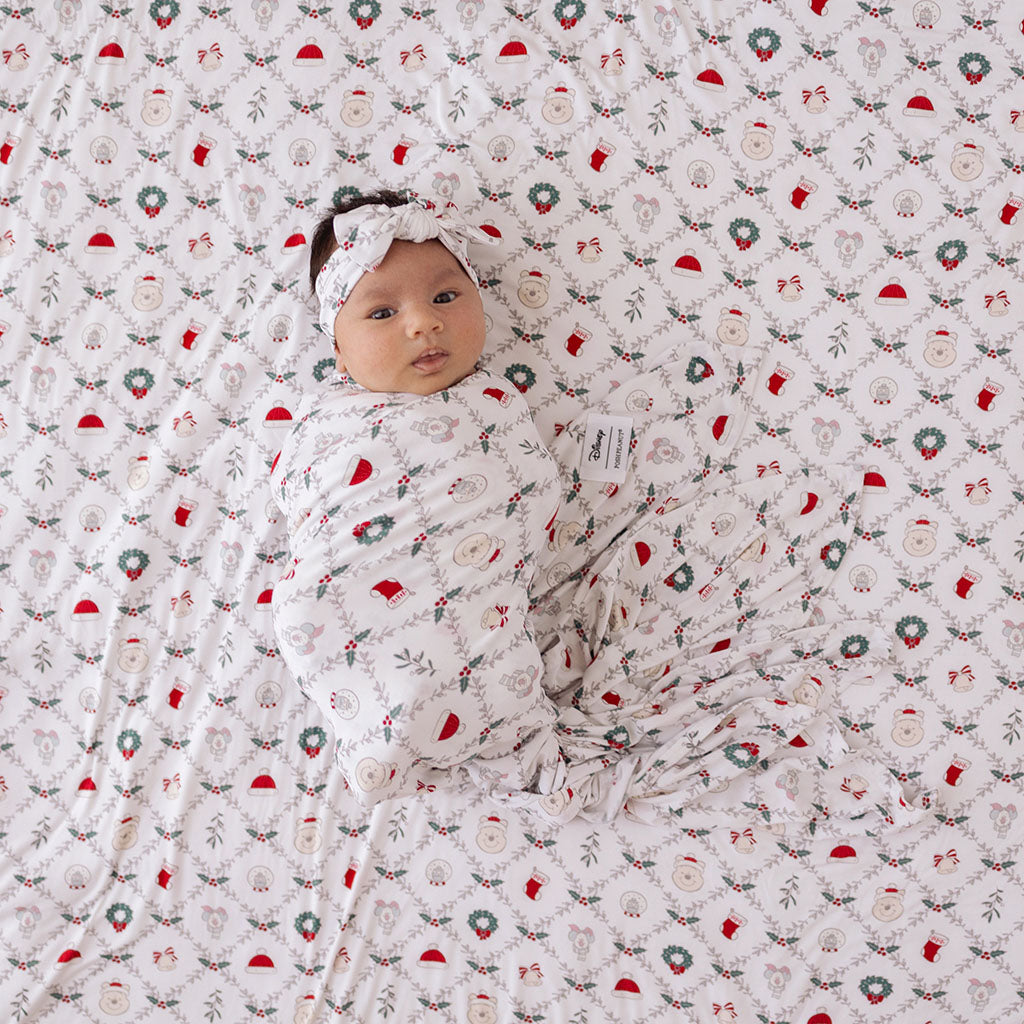 Disney Holiday Pooh Swaddle Headband Set