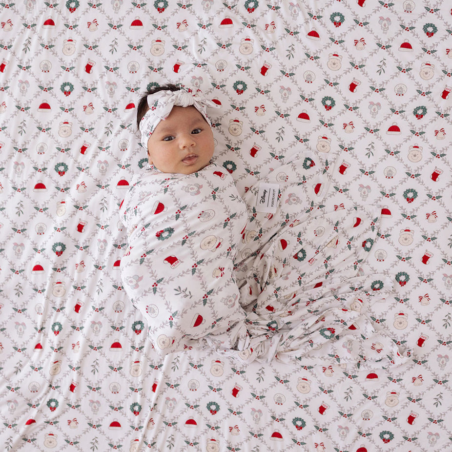 Disney Holiday Pooh Swaddle Headband Set