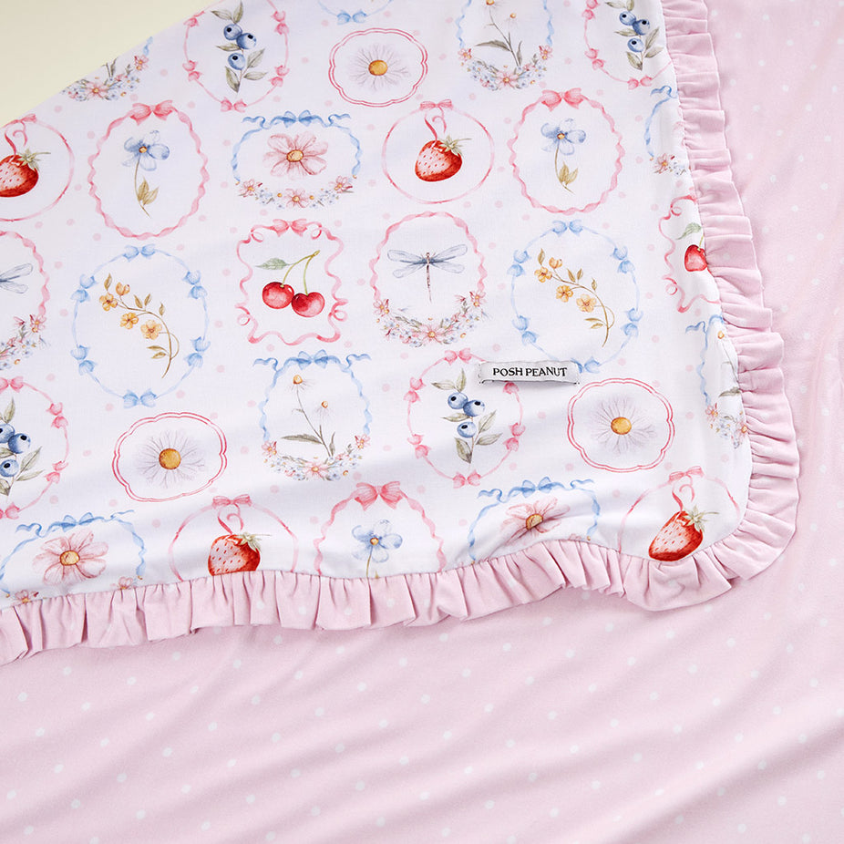 Caroline & Caroline Dot Ruffled Luxette Patoo® Blanket