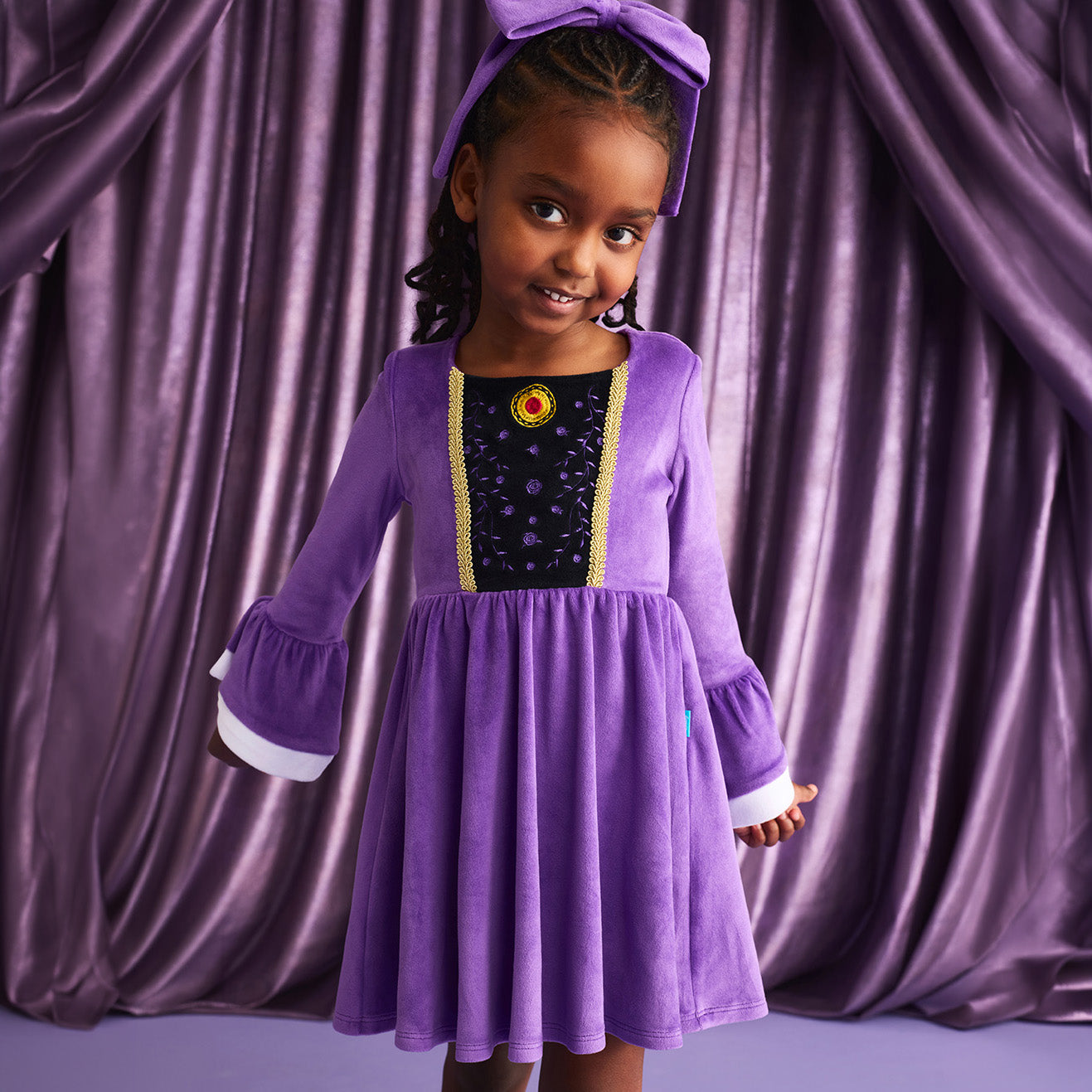 Fairytale Purple Tulle Sleeve Disney The Queen Velour Dress Cape