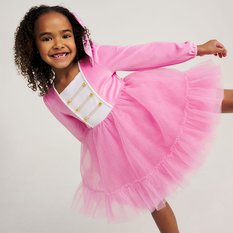 Sweet Nutcracker Velour Petticoat Dress