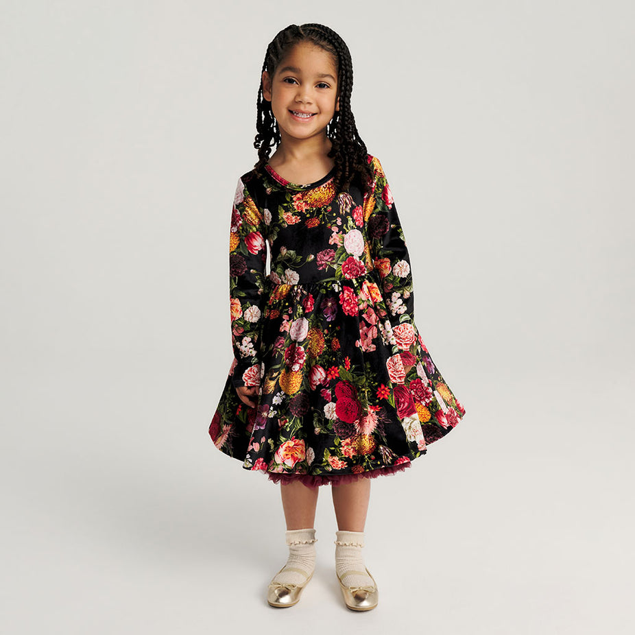 Posh Botanica Velour Petticoat Dress