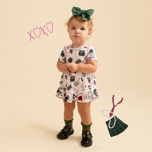 Gossip Girl Ruffled Twirl Bodysuit Dress