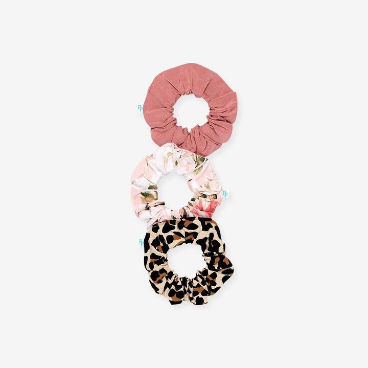 Lana Leopard Tan Scrunchie Set