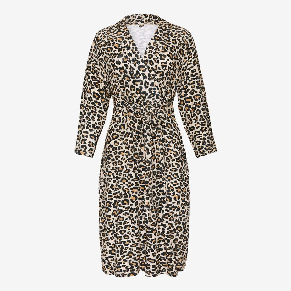 Leopard Brown Women's Maternity Robe | Lana Leopard Tan