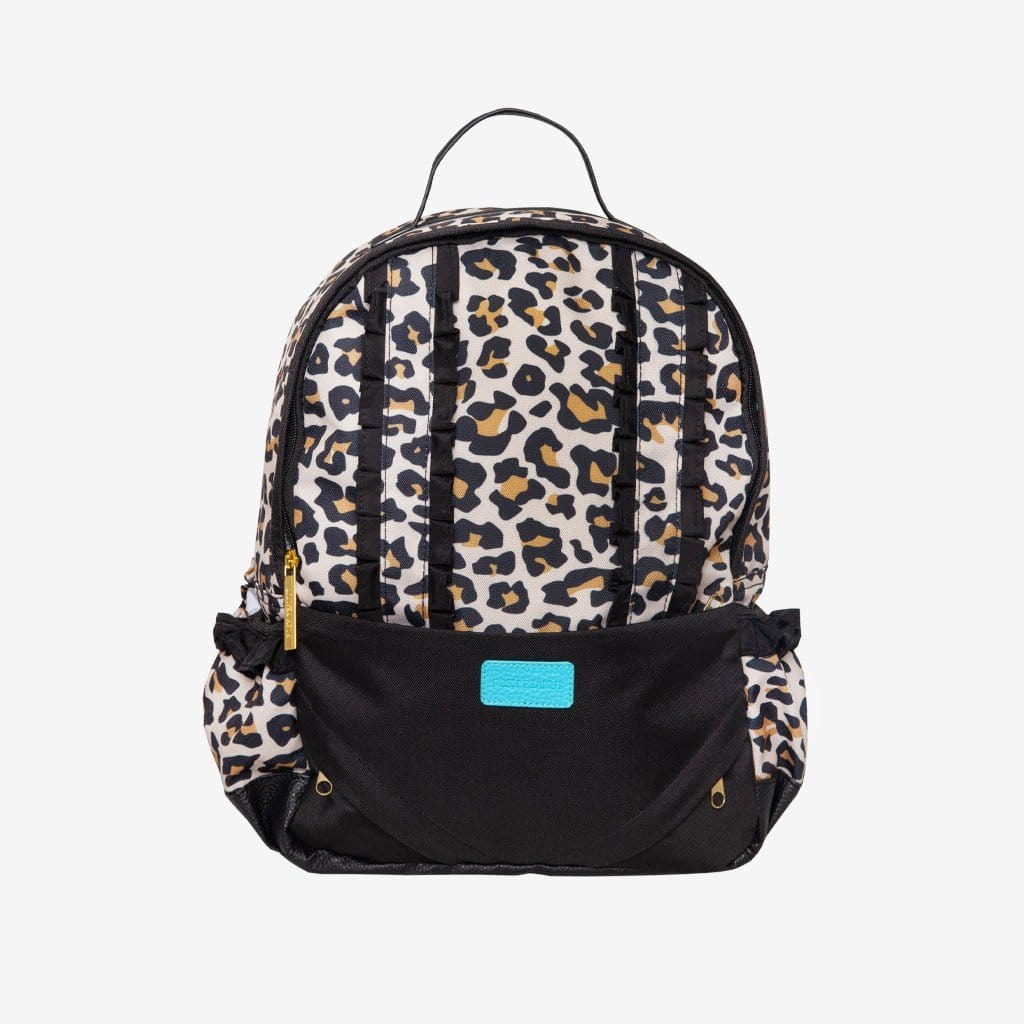 Lana Leopard Tan Ruffled Backpack