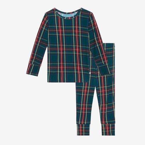 Shirt and bottoms of Plaid Toddler Pajamas | Tartan Plaid
