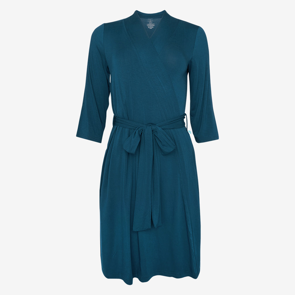 Solids Blue Women's Maternity Robe