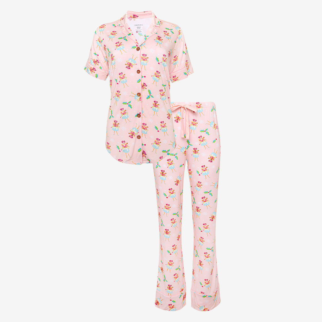 Pixie Pink Women's Short Sleeve Pajamas | Glitterville™ x Posh Peanut®