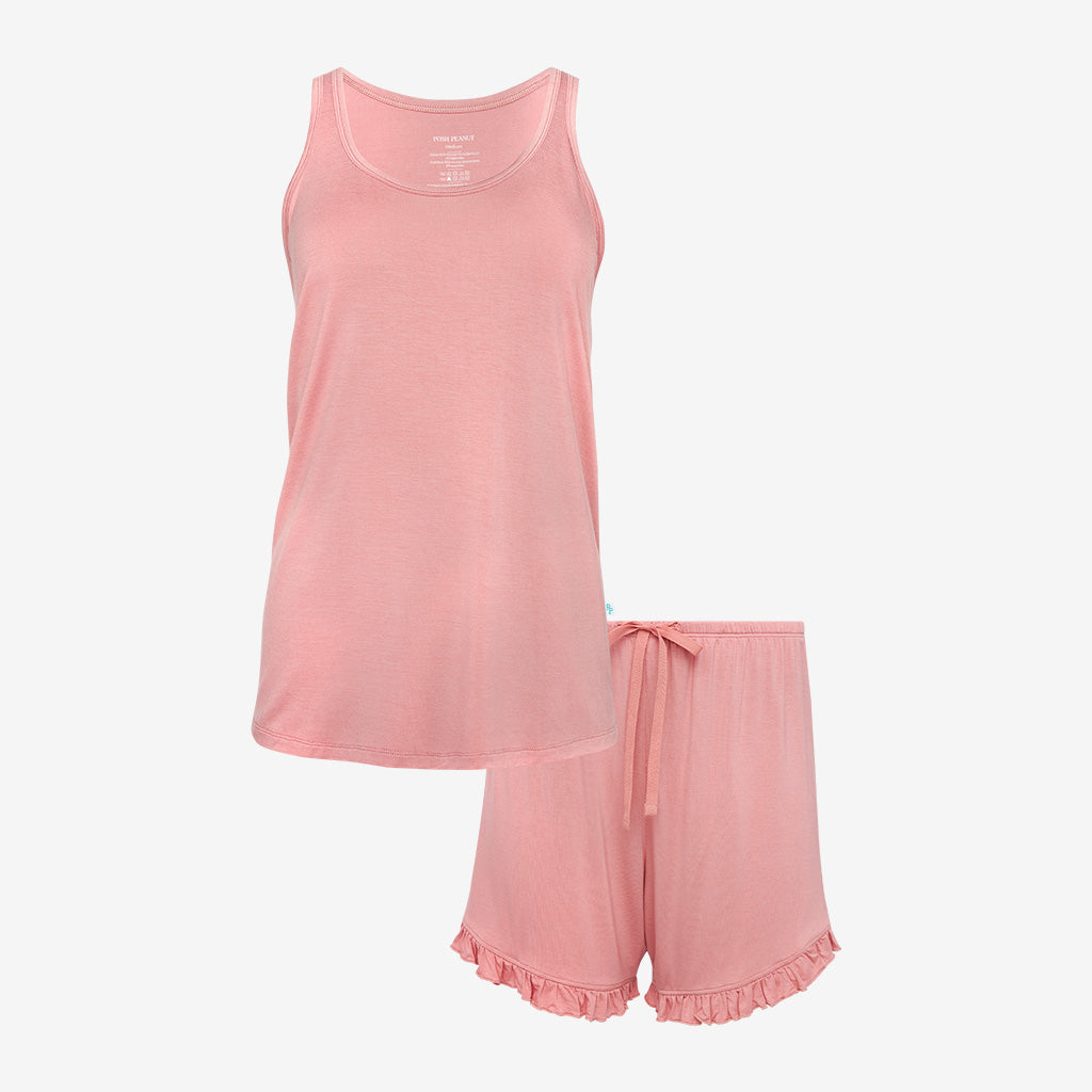 Solids Pink Sleeveless Women's Loungewear | Dusty Rose