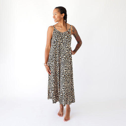 Lana Leopard Tan Women's Sleeveless Maxi Dress