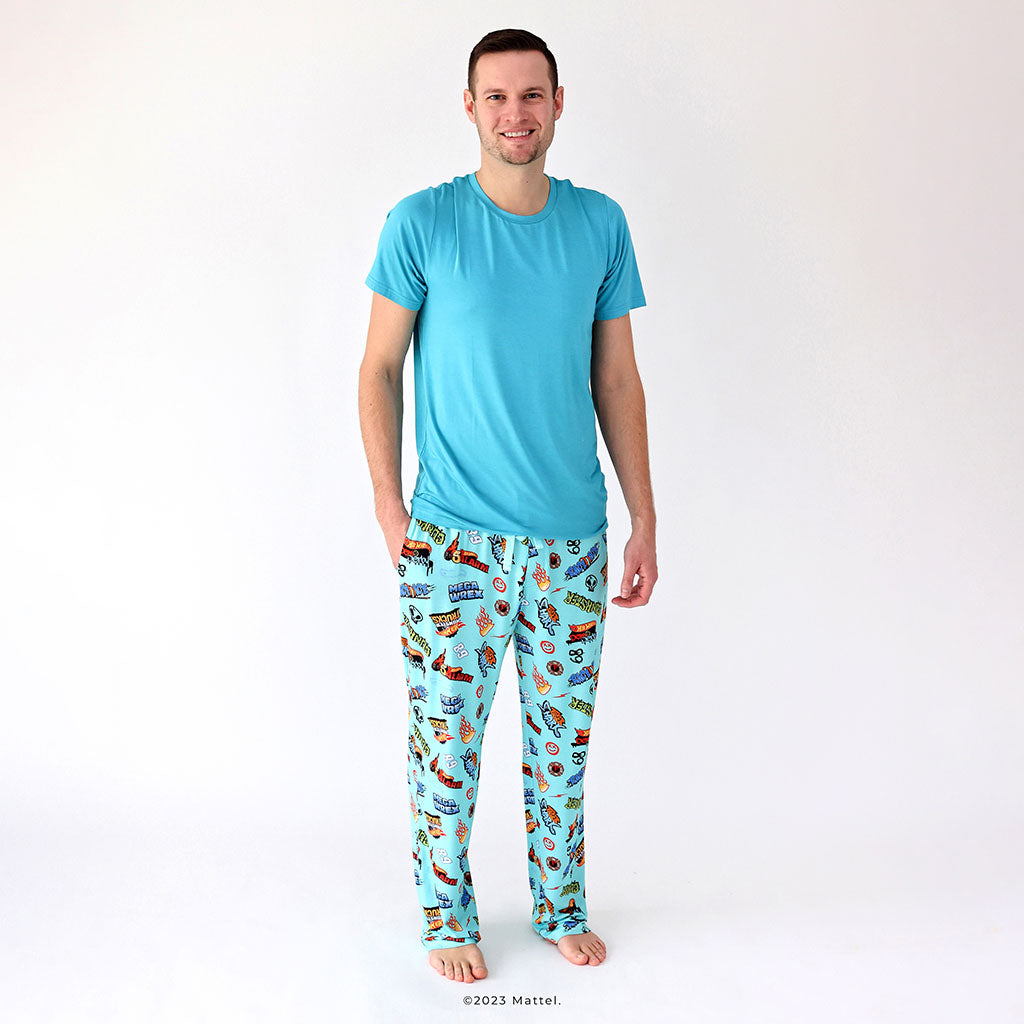 Cars Blue Short Sleeve Mens Pajamas | Hot Wheels™ x Posh Peanut®