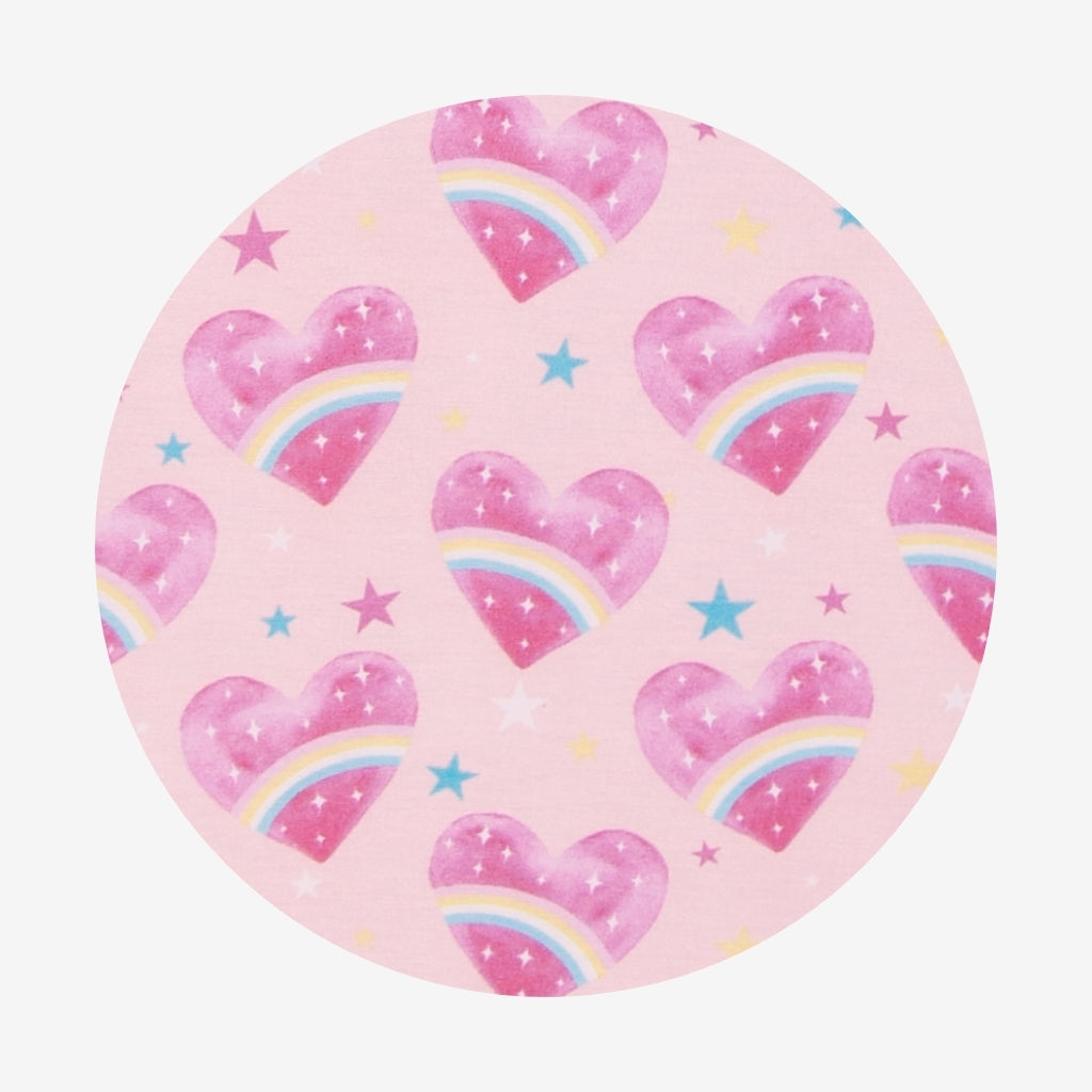 Rainbow Hearts Footie Zippered One Piece